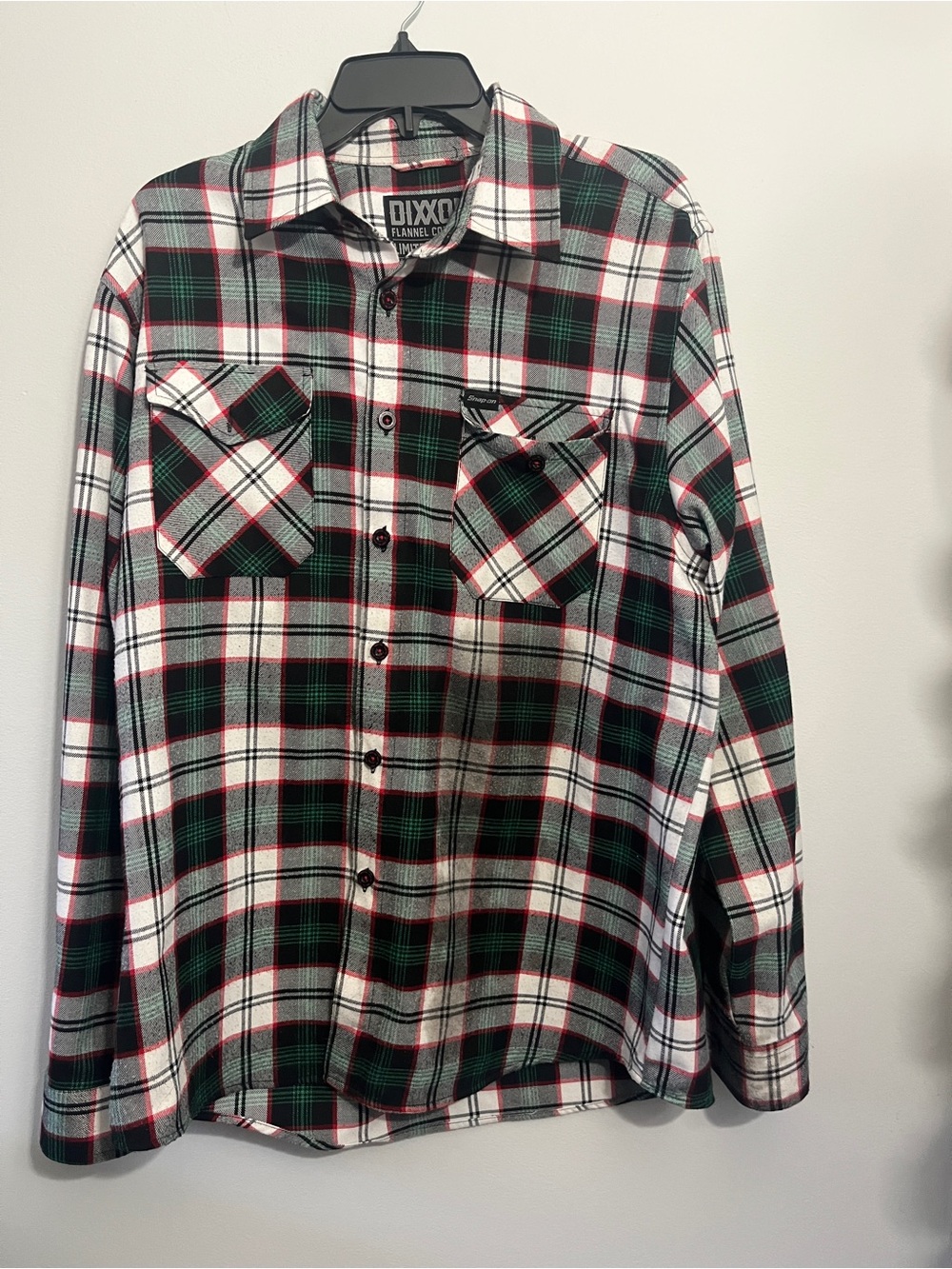 DIXXON Limited Edition Snap On Green, White & Black Plaid Button-Down Shirt